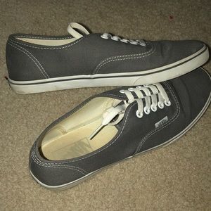 grey low top vans